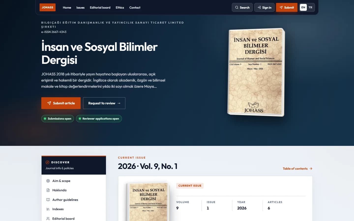 Nova JournalPort — Akademik yayıncılık altyapısı